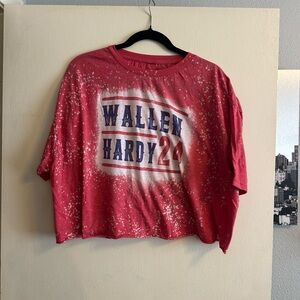 Red Graphic Cropped T-Shirt